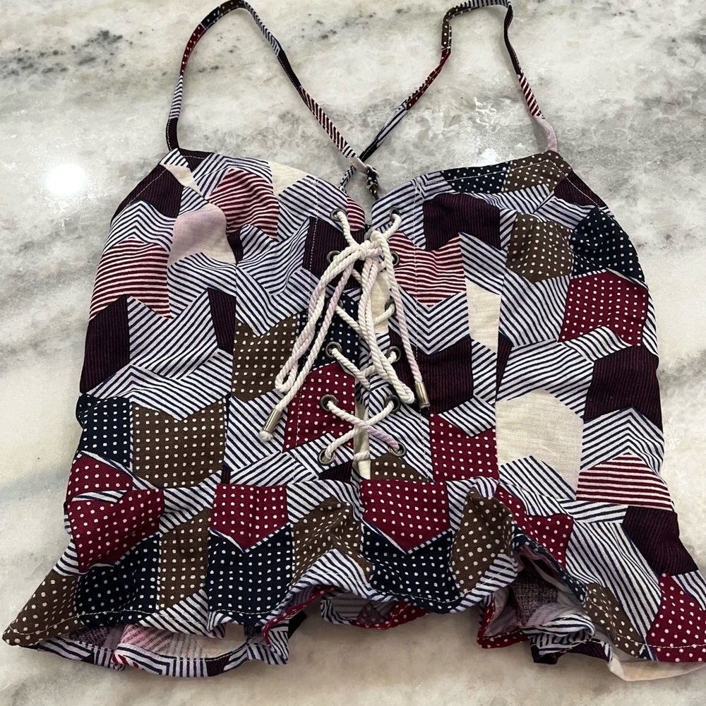 Free People Multicolor Textured Knit Top